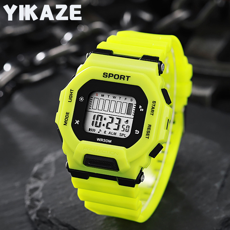 Outdoor Sports Adventure - YIKAZE Heren sporthorloge Waterdicht LED Digitale